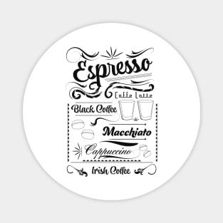 Espresso Chalk board poster Magnet